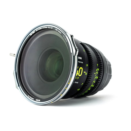 NiSi JetMag Pro 82mm VND 1-5 filter mounted on Nisi Athena cinema lens