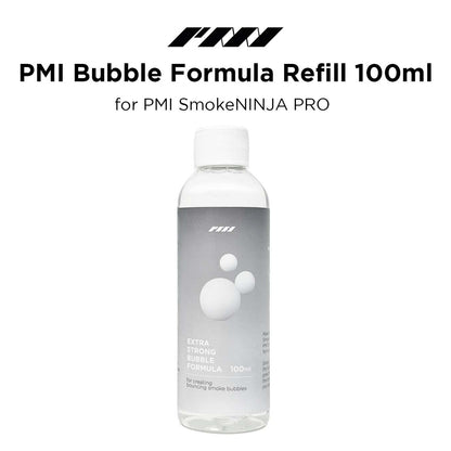 PMI Bubble Formula Refill 100ml bottle labelled for SmokeNINJA Pro