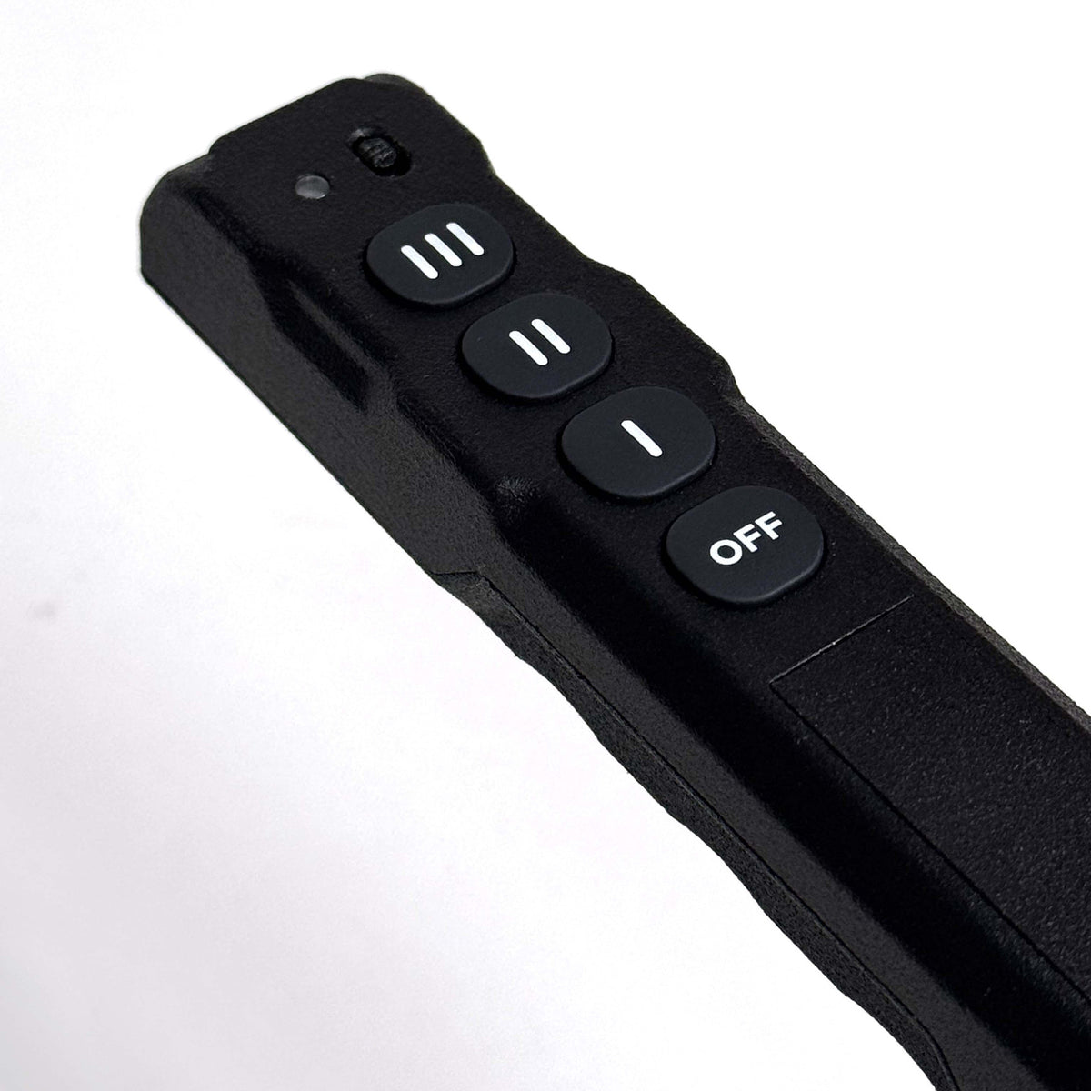 PMI SmokeNINJA Pro Trident Kit Trident handle remote buttons, angled close-up