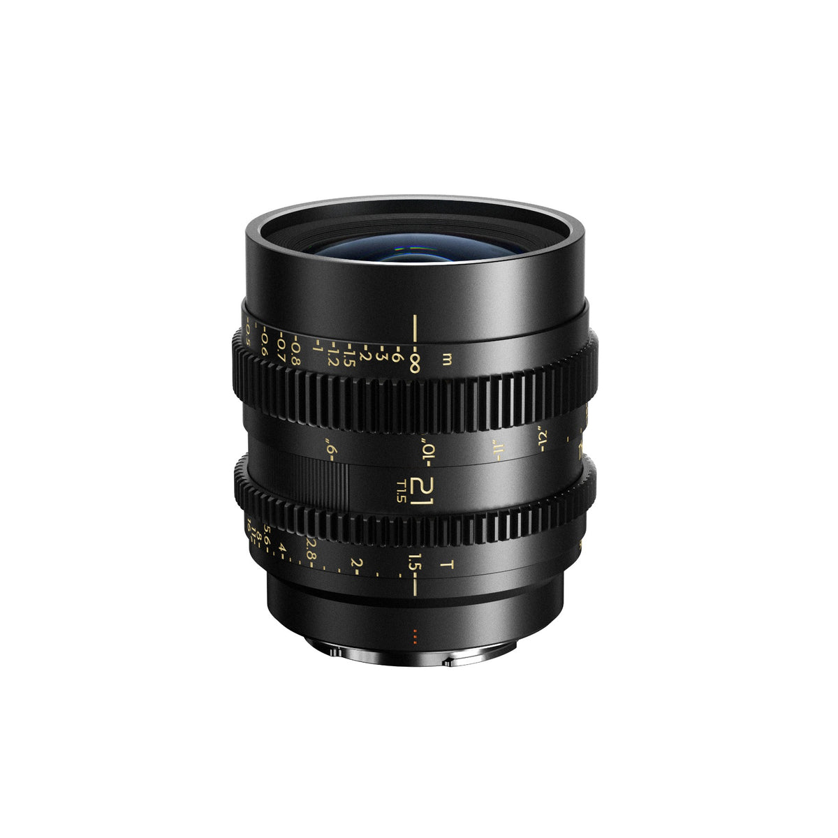 Thypoch Simera-C 21mm T1.5 cine prime lens, angled view