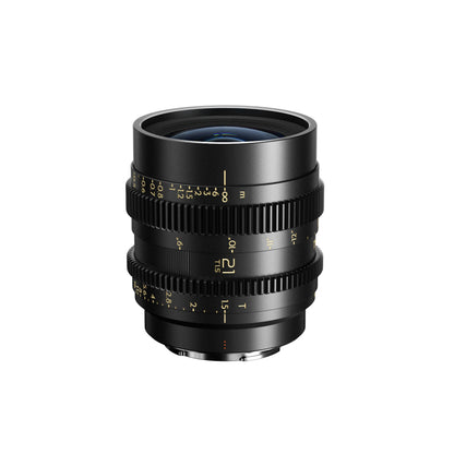 Thypoch Simera-C 21mm T1.5 cine prime lens, angled view