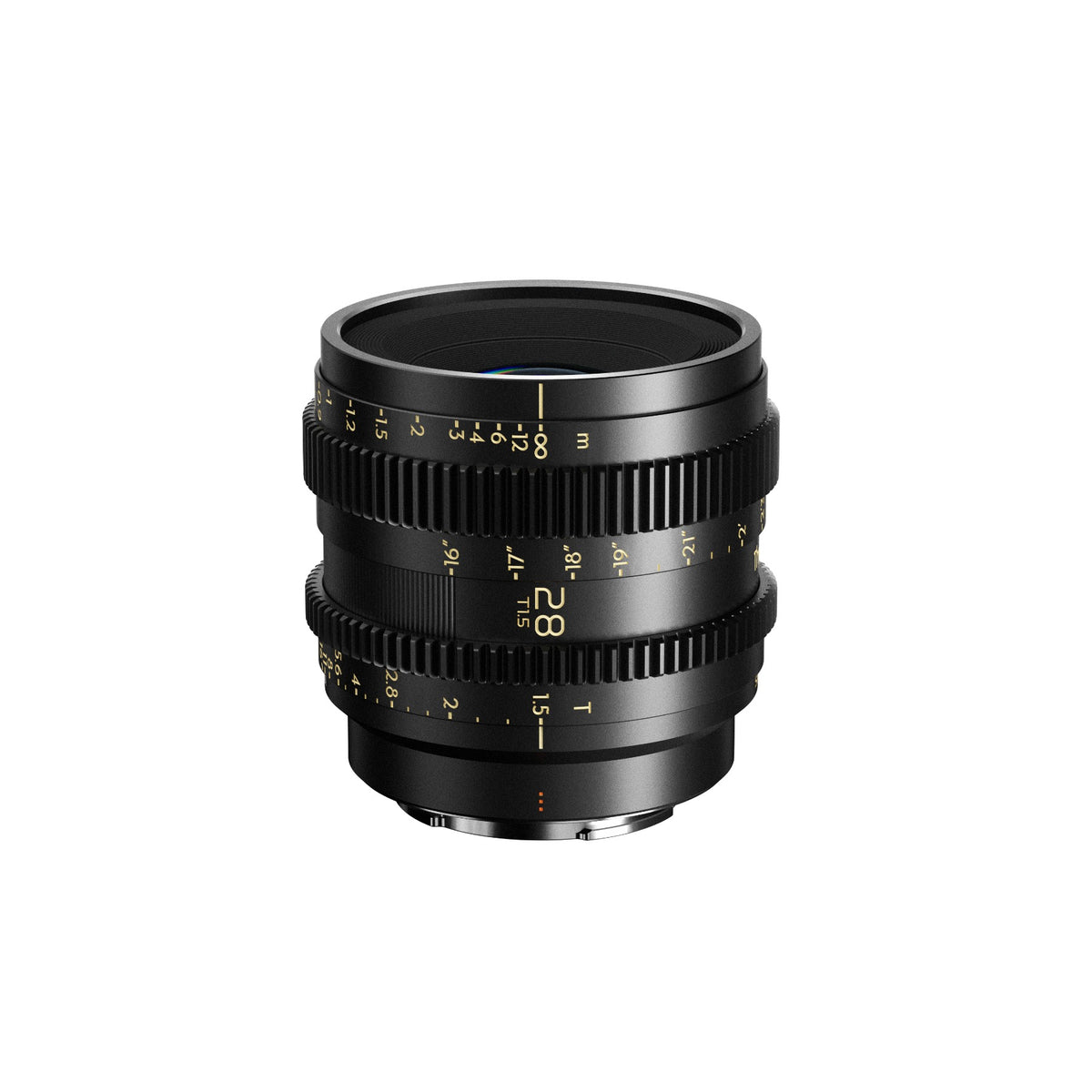 Thypoch Simera-C 28mm T1.5 cine prime lens, angled view